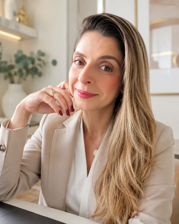 Daniele Pulcelli segurando uma árvore, símbolo de raízes e crescimento